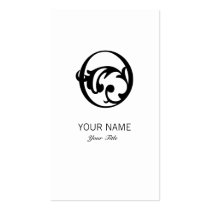 FLOURISH MONOGRAM  LETTER O WHITE business cards