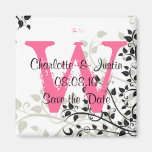 flourish monogram; save the date magnets