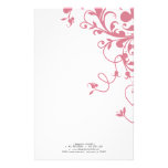 flourish; pink stationery