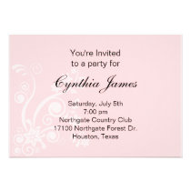Flourish Pink Invitation  (#INV 022) invitations