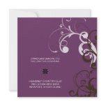 flourish; purple reception custom invite