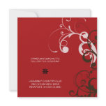 flourish; red reception invites