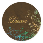 Flourish Round Stickers