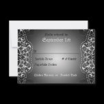 Flourish RSVP Bride & Groom Reception Cards Custom Invites