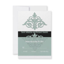 Flourish RSVP Card For Square Wedding Invite