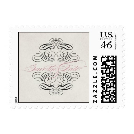 flourish save the date postage