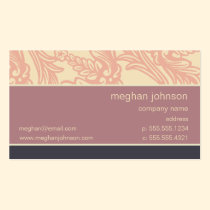 Flourish Soft Eggplant Chic Business Card Template business cards