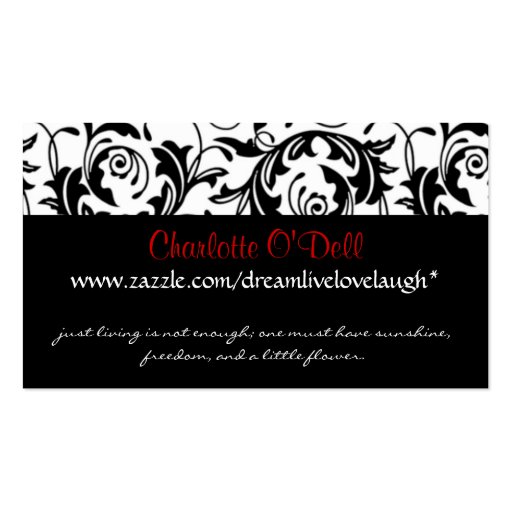 flourish; website marketing business card template (front side)