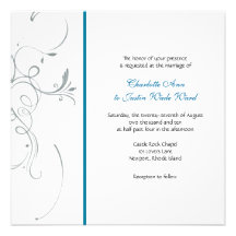 flourish wedding custom invite