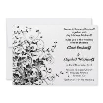 Flourish wedding invitation