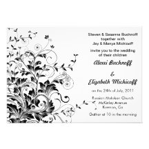 Flourish wedding invitation