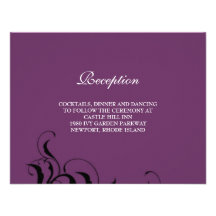 flourish wedding reception personalized announcements