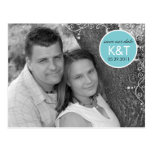 Flourished Monogram - Photo Save the Date Postcard