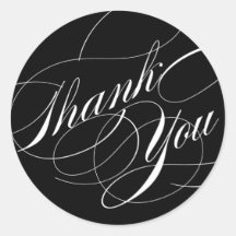 Flourished Thank You Sticker