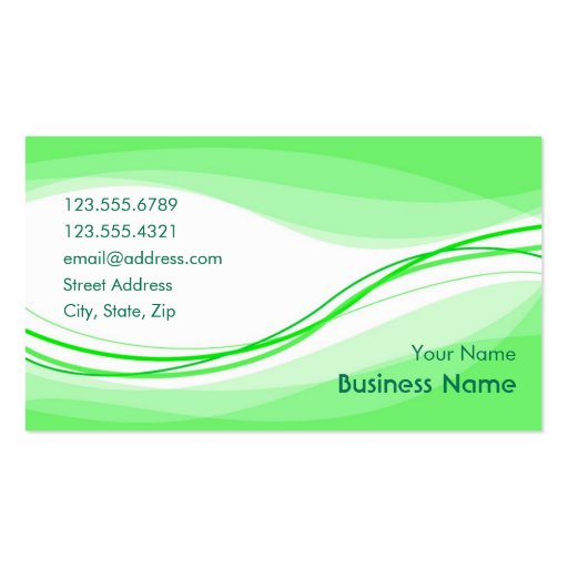Flow Business Card (green) (front side)