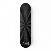 Flow, Flowist, Black and White Spiral Custom Skateboard
