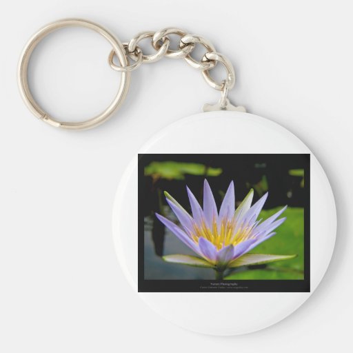 Flower 026 Blue Water Lily Keychains
