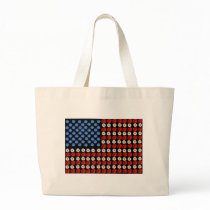Flower American Flag Bag