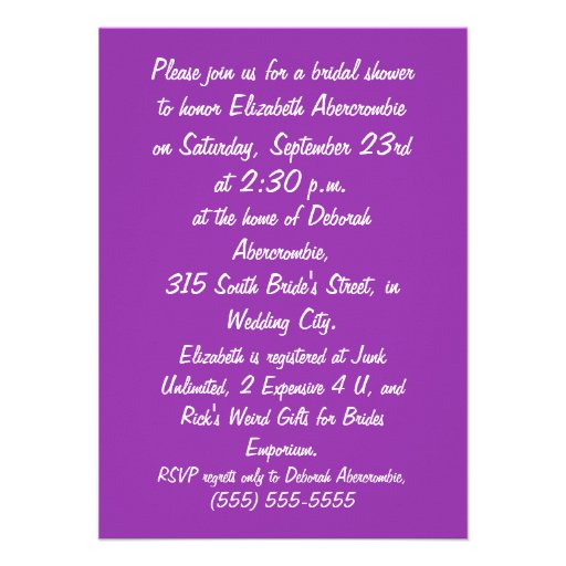 Flower and Butterfly Bridal Shower Invitations