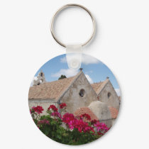 Flower and Church Keychain