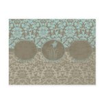 Flower and Damask Postcard