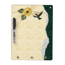 Flower and Humming Bird Dry Erase Board dry erase boards