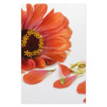 flower and rings stationery design