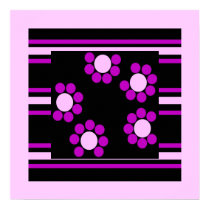 Flower and Stripes Poster posters by lilink Flower and Stripes Poster posters