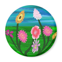 Flower Aquarium magnets