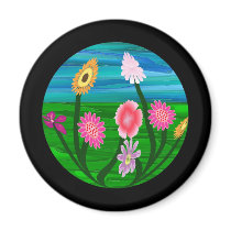 Flower Aquarium magnets by dndartstudio Flower Aquarium magnets