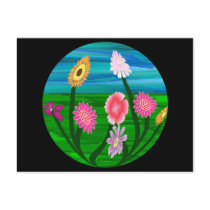 Flower Aquarium postcards by dndartstudio Flower Aquarium postcards