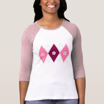 Flower Argyle T-Shirt by teeboutique Flower Argyle T-Shirt