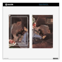 Flower arrangement by Anna Ancher Skins For Kindle Fire