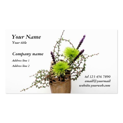 Flower Arrangements Business Card Zazzle