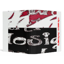 Flower Art design Red binders
