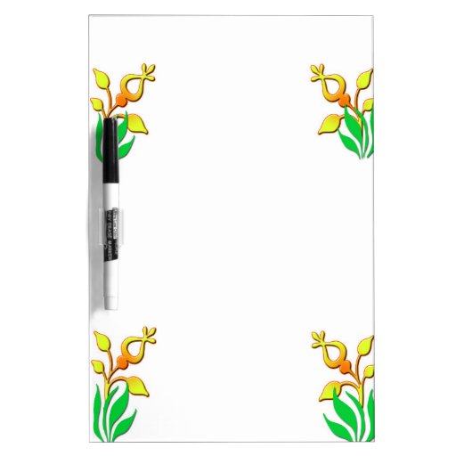 Flower Art Dry Erase Board Zazzle