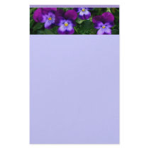 Flower Art Violets Stationery