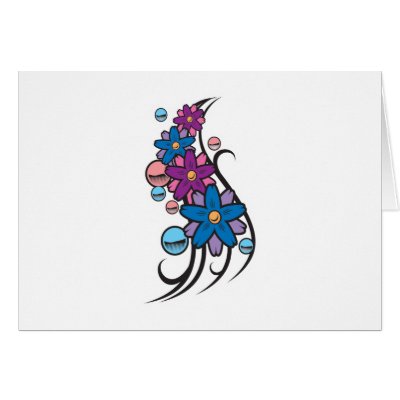 Flower Balls Tattoo Design Card by doonidesigns