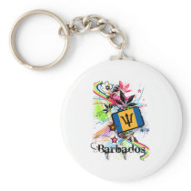 Flower Barbados Key Chains