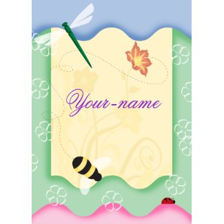 Flower Bee Personalized Cards
                                                card