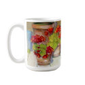 Flower Bench Mug by cornerstudioart Flower Bench Mug