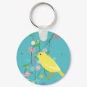 flower bird(blue) keychains by itiho7 flower bird(blue) keychains