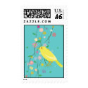 flower bird postage
