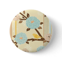 Flower Birds Design1 Button buttons