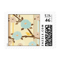 Flower Birds Design1 Stamp