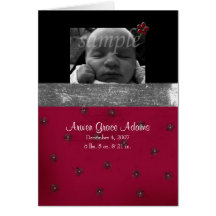 Flower Birth Announcement Greeting Cards