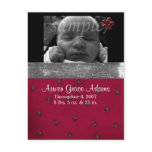 Flower Birth Announcement Postcard Flower Birth Announcement Postcard