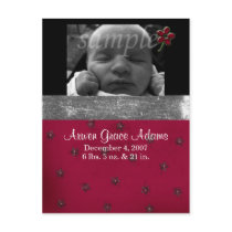Flower Birth Announcement Postcard