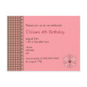 Flower • Birthday Invitation postcards