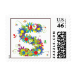 Flower Blossom Monogram S Postage